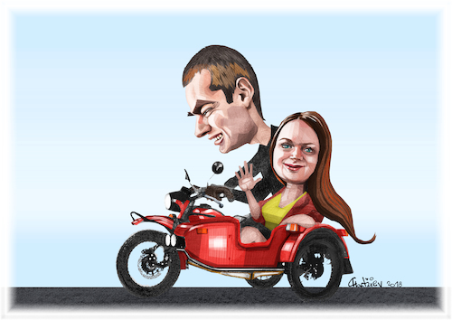 Cartoon: motorbike (medium) by ivo tagged wow