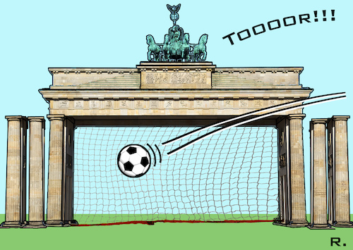 Cartoon: Euro 24 in Deutschland (medium) by RachelGold tagged uefa,europa,meisterschaft,2024,euro24,deutschland