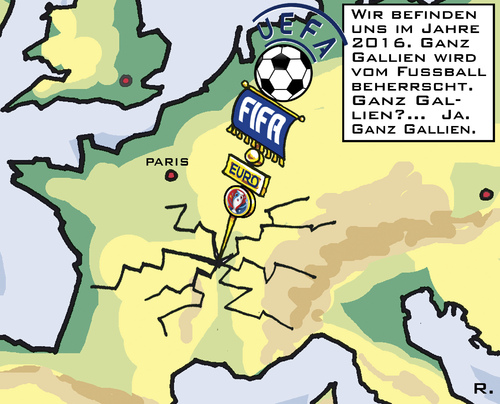 Cartoon: Ganz Frankreich? (medium) by RachelGold tagged fußball,euro,uefa,frankreich