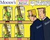 Cartoon: Amok-Rating (small) by RachelGold tagged moodys,rating,agency,downgrading,eu,economy,stock