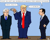 Cartoon: Basis for Negotiations (small) by RachelGold tagged eu,usa,france,negotiations,trade,agreement,juncker,trump,macron,gun,penalty,customs,threat