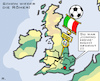 Cartoon: EURO2020-Finale (small) by RachelGold tagged fußball,euro2020,finale,england,italien,london,wembley