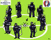 Cartoon: EURO 2016 in France (small) by RachelGold tagged sokker,euro,fifa,2016,france,paris,police,security,terror
