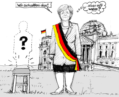 Cartoon: Die neue Dt. Bundesregierung (medium) by MarkusSzy tagged deutschland,wahl,bundestag,merkel,cdu,csu,spd,fdp,koalition