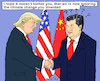 Cartoon: Diplomacy (small) by MarkusSzy tagged usa,china,trump,xi,diplomacy,climatechange