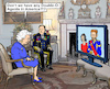 Cartoon: Harry and Meghan TV-Show (small) by MarkusSzy tagged uk,gb,england,royals,queen,elizabeth,harry,meghan,us,tv,ophra,show,interview,scandal