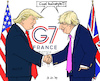 Cartoon: Trump meets Johnson at G7 (small) by MarkusSzy tagged g7,france,usa,uk,trump,johnson,hairstyle