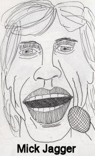 Cartoon: Caricature - Mick Jagger (medium) by chriswannell tagged cartoon,caricature,mick,jagger