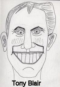 Cartoon: Caricature - Tony Blair (medium) by chriswannell tagged caricature,cartoon,tony,blair