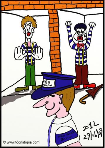 Cartoon: Mime Prison (medium) by chriswannell tagged mime,prison,gag,cartoon