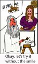 Cartoon: Lovely Smile (small) by chriswannell tagged mona lisa vincie gag cartoon