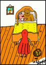 Cartoon: Reds Shock (small) by chriswannell tagged red ridinghood wolf grandma gag cartoon