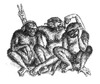 Cartoon: die 3 Affen (small) by Thomas Bühler tagged affen,tiere,sinne,zweifel,fortschritt,three,monkeys