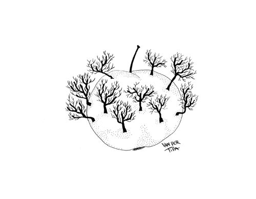 Cartoon: Apple (medium) by van der Tipa tagged apple,trees,gardens
