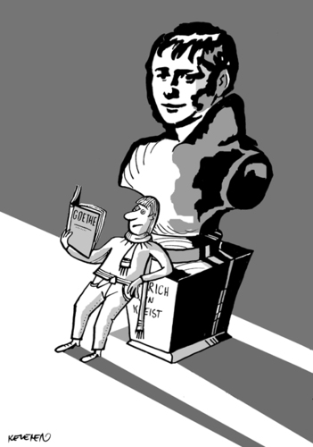 Cartoon: Henrich von Kleist (medium) by grafikuskelemen tagged kleist