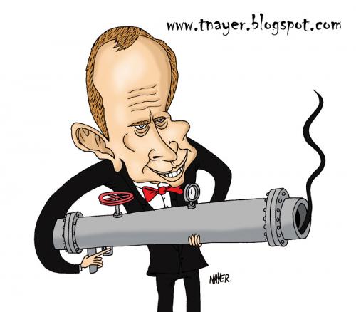 Cartoon: Putin (medium) by Nayer tagged putin,russia,smoke,gun,bond,nayer