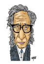 Cartoon: Isaac Asimov (small) by Nayer tagged isaac,asimov,russian,russia,america,american,usa,robot,author,writer