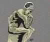 Cartoon: The Thinker (small) by Nayer tagged thinker thinking