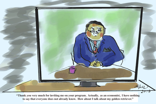 Cartoon: An economist (medium) by cgill tagged economics,oil,growth,adjustment