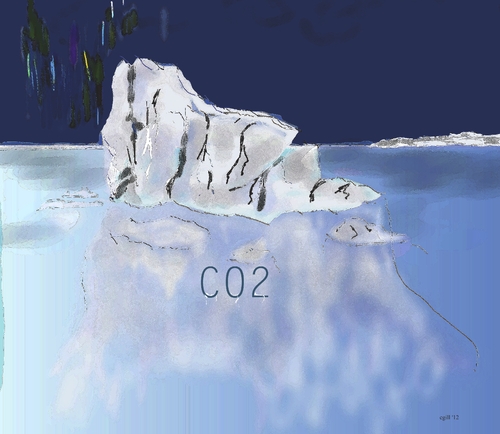 Cartoon: co2 (medium) by cgill tagged melting,co2,climate,floods,starvation,desert