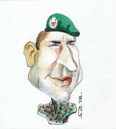 Cartoon: ante gotovina (medium) by zed tagged caricature,portrait,storm,war,liberation,justice,freedom,croatia,pakostane,gotovina,ante,general