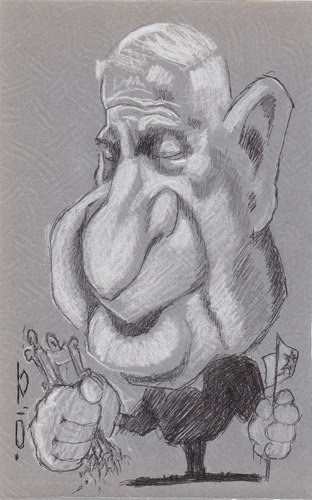 Cartoon: Ariel Sharon (medium) by zed tagged ariel,sharon,israel,politician,palestine,portrait,caricature