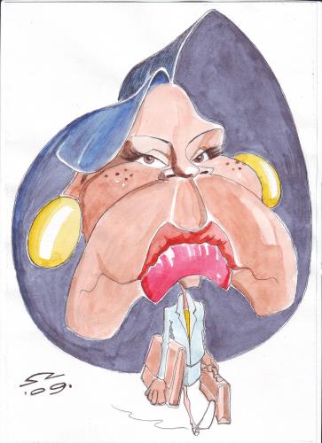 Cartoon: Condoleezza Rice (medium) by zed tagged condoleezza,rice,politicians,portrait