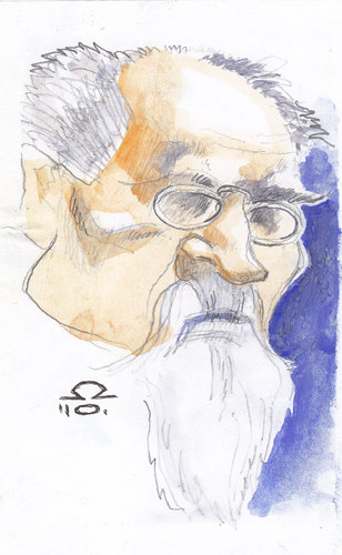 Cartoon: Emile Zola (medium) by zed tagged emile,zola,writer,paris,france,jaccuse,portrait,caricature