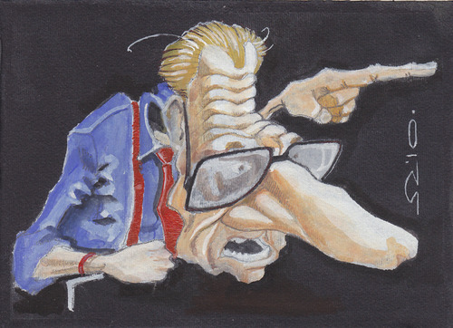 Cartoon: Larry King (medium) by zed tagged caricature,portrait,journalist,host,radio,and,tv,usa,king,larry