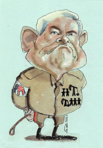 Cartoon: newt (medium) by zed tagged caricature,portrait,republikan,politician,usa,gingrich,newt