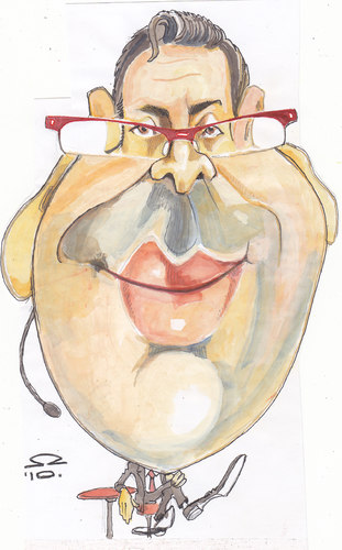 Cartoon: Tarik Filipovic (medium) by zed tagged tarik,filipovic,croatia,actor,tv,host,portrait,caricature