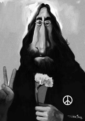 Cartoon: John Lennon (medium) by Caricaturas tagged john,lennon