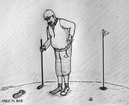 Cartoon: hole in one (medium) by schmidibus tagged golf,hole