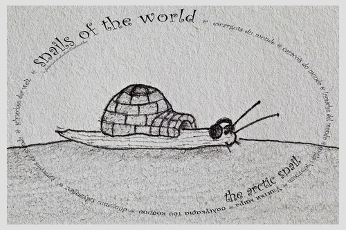 Cartoon: the arctic snail - no.3 (medium) by schmidibus tagged kalt,eis,iglu,nordpol,arctic,welt,schnecke