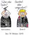 Cartoon: Der 31. Oktober (small) by Matthias Schlechta tagged halloween,brexit,eu,europa,gb,großbritannien,johnson,austritt,verhandlungen,irland,referendum,backstop,oktober