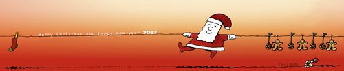 Cartoon: Happy.New.Year.2012 (medium) by firuzkutal tagged frohe,misse,santa,kutal,firuz,2012,noel,christmas,weihnacheten