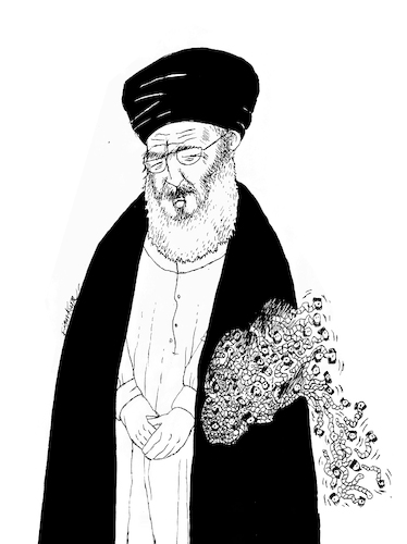 Cartoon: regime claims control of streets (medium) by firuzkutal tagged iranian,regime,mollas,freedom,democracy,iranian,regime,mollas,freedom,democracy