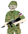 Cartoon: Enough Russian War (small) by firuzkutal tagged refugee war soldier military death dead attack invasion putin army