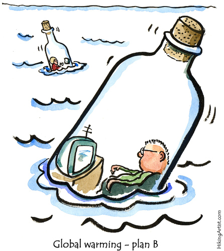 Cartoon: Life goes on (medium) by Frits Ahlefeldt tagged climate,global,warming,environment,nature,bottle,flood,funny,cartoon,humor,hikingartist,sea,lonelyness,isolation,island,message,dating,modern,middleage,television