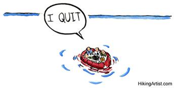 Cartoon: When quitting is not an option (medium) by Frits Ahlefeldt tagged quit,crises,finansial,world,lifeboat,ocean,safe,life,people,water,sunken,ship