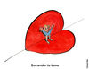 Cartoon: Surrender to Love (small) by Frits Ahlefeldt tagged love,happiness,wellness,healing,romance,feelings