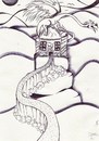 Cartoon: Come and save the princess (small) by Metalbride tagged kugelschreiber,kulli,kuli,drache,drachen,dragon