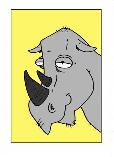 Cartoon: nashorn (medium) by kader altunova tagged nashorn,rhinozeros
