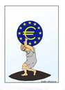 Cartoon: Rolle Deutschlands in Europa (small) by kader altunova tagged eu,wirtschaft,atlas,merkel
