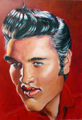 Cartoon: elvis presley (medium) by Bernd Weidenauer tagged malerei,elvis,presley