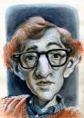 Cartoon: young Woody Allen (small) by Bernd Weidenauer tagged woody allen