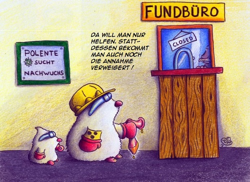 Cartoon: Maulwurf Fundbüro (medium) by Jupp tagged closed,geschlössen,vertreiben,gefunden,fundbüro,jupp,mole,maulwurf