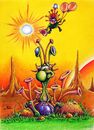 Cartoon: Krokanteier in Space (small) by Jupp tagged space illustration alien sun sunset pain