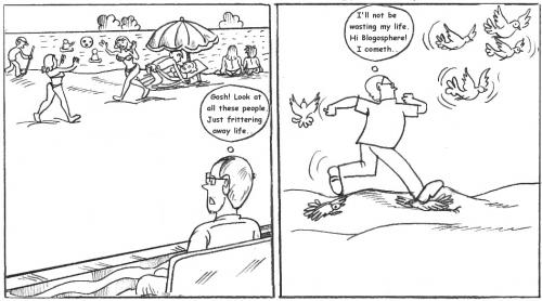Cartoon: Secret Life of Bloggers - 07 (medium) by sriks6711 tagged slob,comic,strip,blogging,life