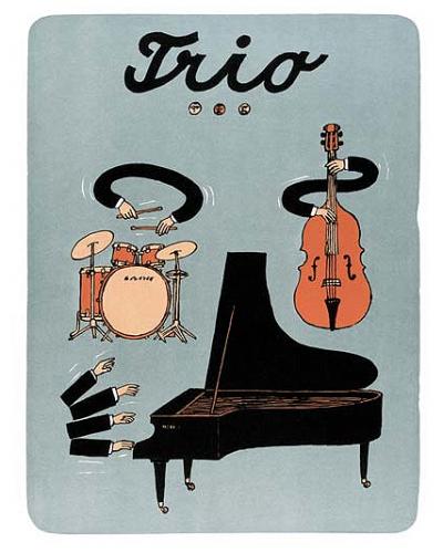 Cartoon: Trio (medium) by Jiri Sliva tagged blues,music